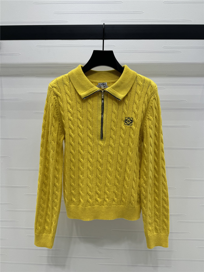 L0ew* lapel long sleeve top replica clothing