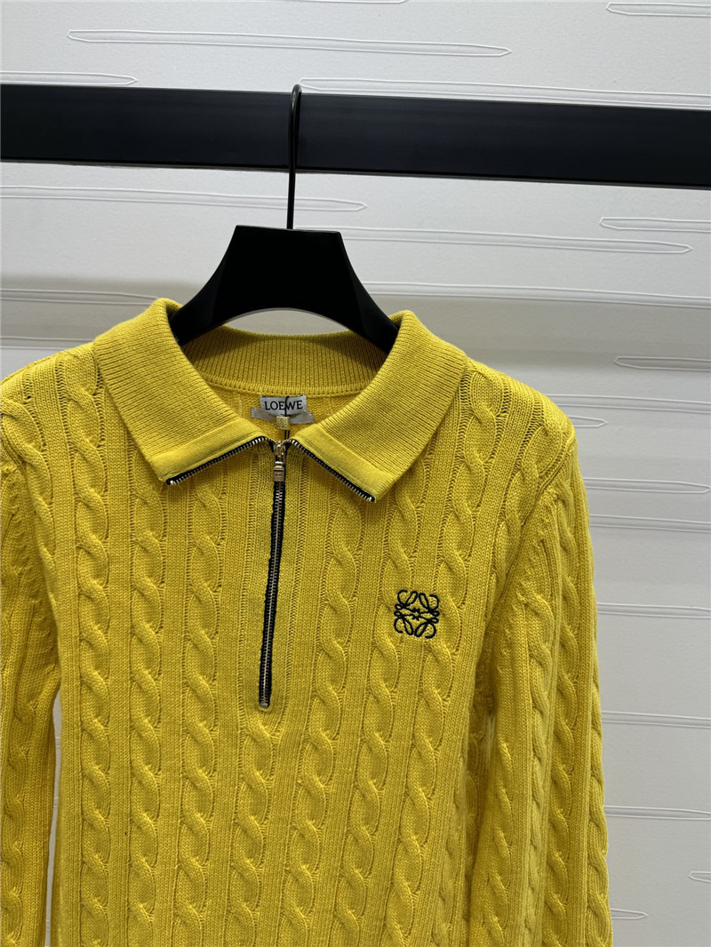 L0ew* lapel long sleeve top replica clothing