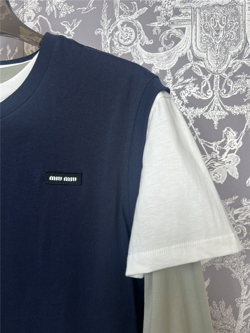 M1um1u layered three-piece long-sleeved t replica clothes