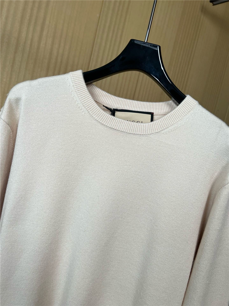 Gvc*1 horsebit intarsia round neck wool sweater replica clothes