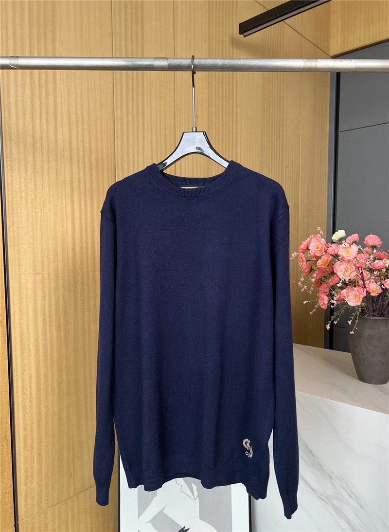 Gvc*1 horsebit intarsia round neck wool sweater replica clothes