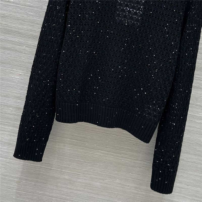 Ch**el hollow crochet top replica clothing sites