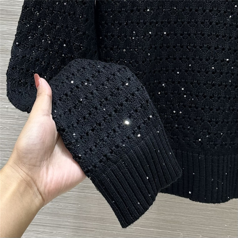 Ch**el hollow crochet top replica clothing sites