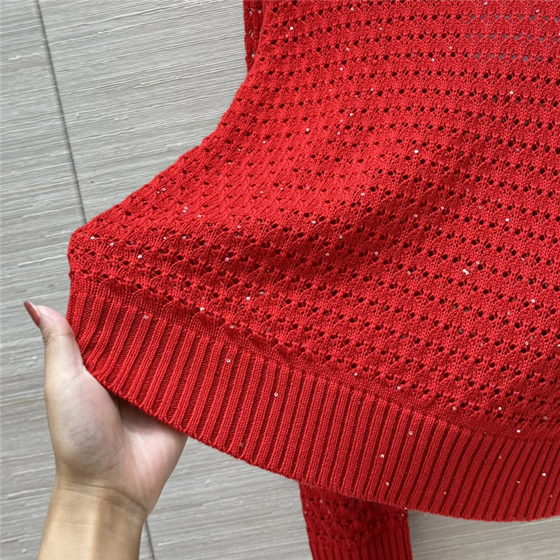 Ch**el hollow crochet top replica clothing sites