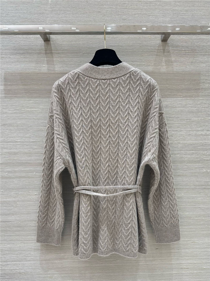 L0r0 P1ana pure cashmere curly tie coat replica clothes