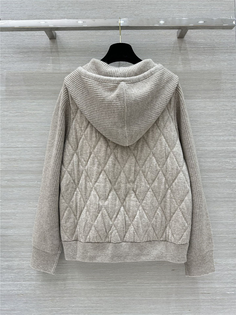L0r0 P1ana quilted cashmere hooded jacket replica clothing