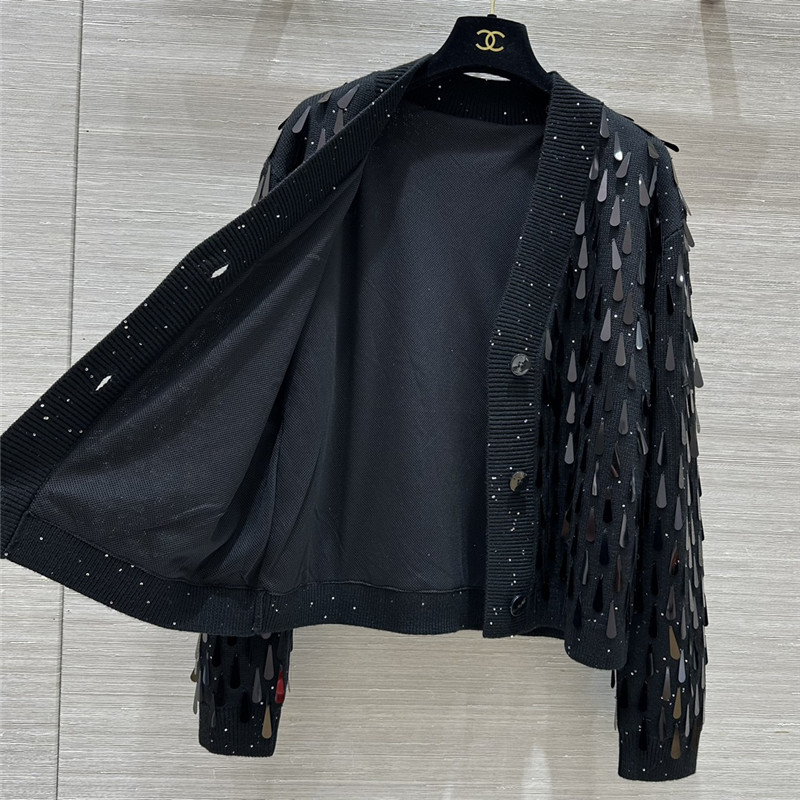 BC sequined knit collar cardigan replica clothes