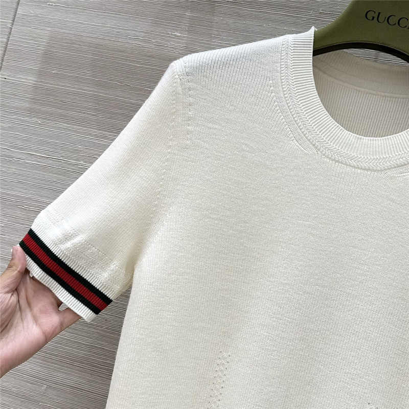 Gvc*1 knitted short-sleeved top replica designer clothes