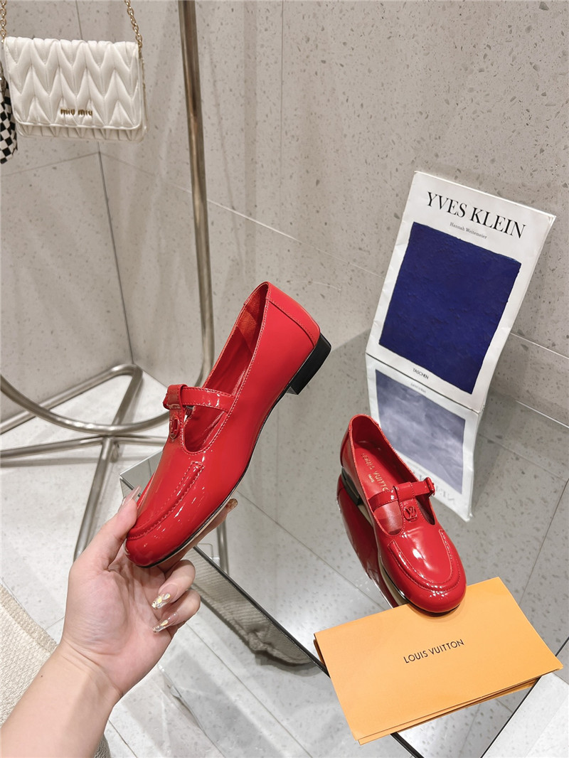 LV Dandy Mary Jane Red Patent Leather