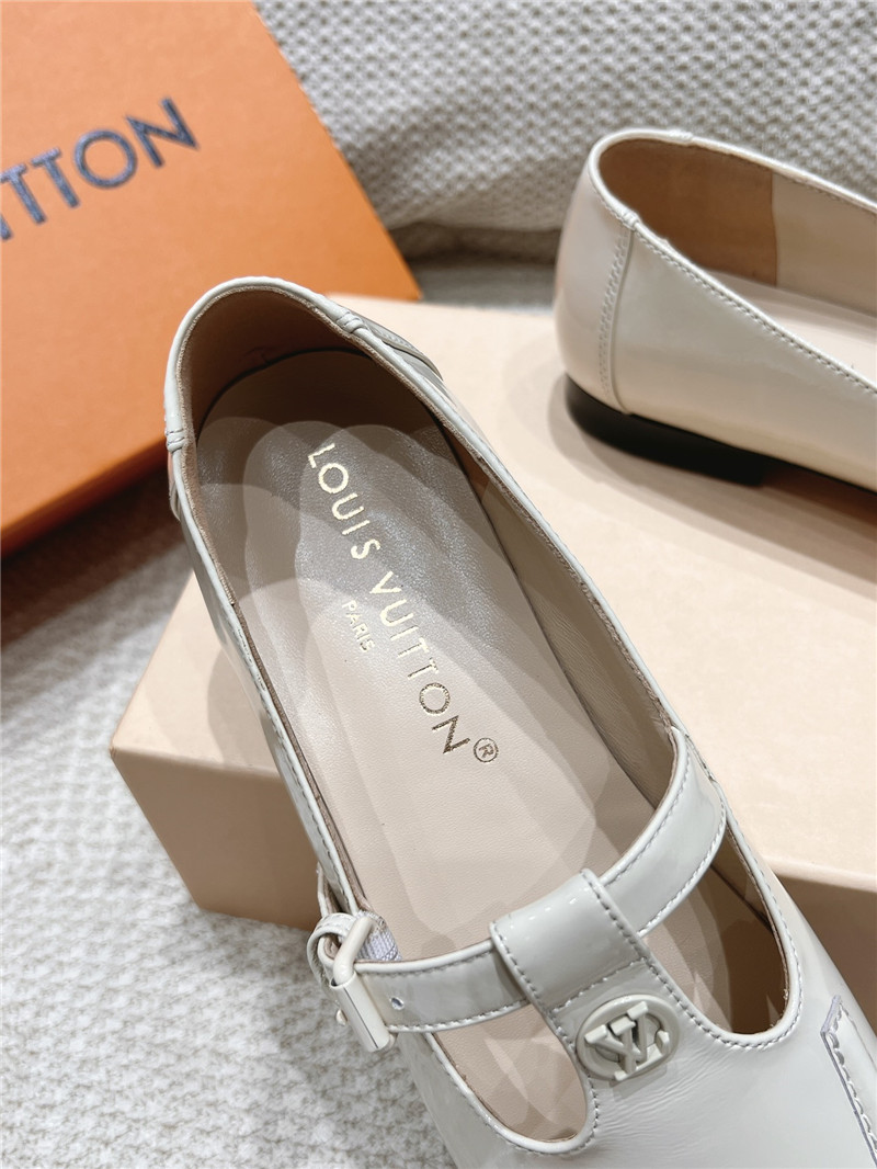LV Dandy Mary Jane Ivory Patent Leather