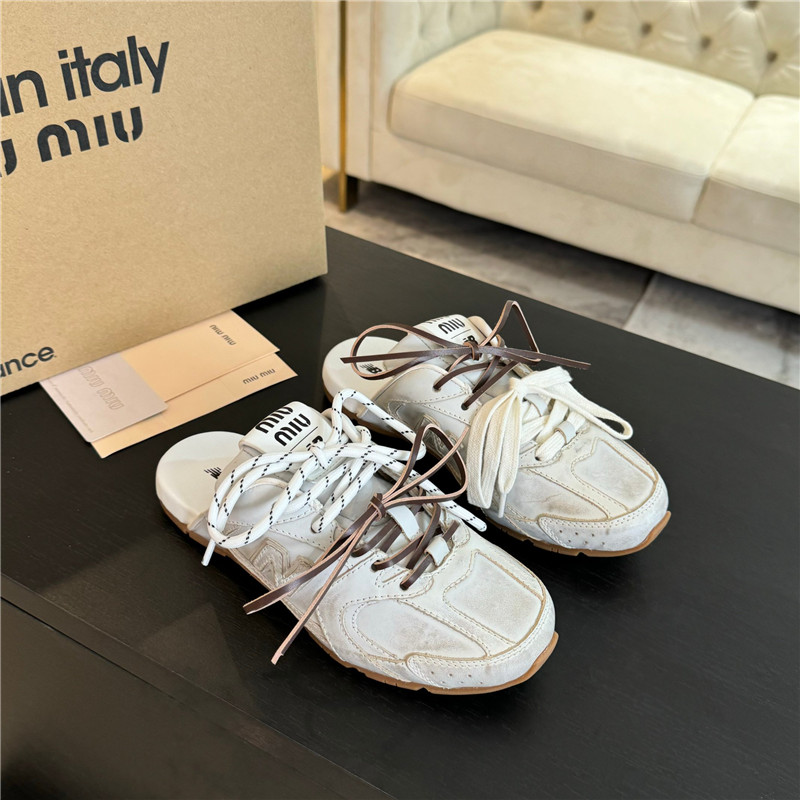 New Balance x Miu Miu 530 SL Deco Calf Leather Mules