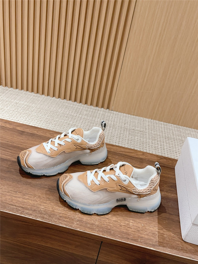 D10r brown mesh oblique vibe sneakers