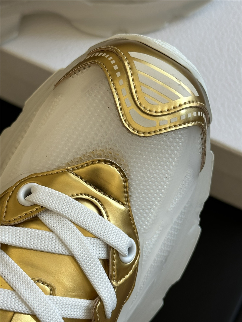D10r gold mesh oblique vibe sneakers