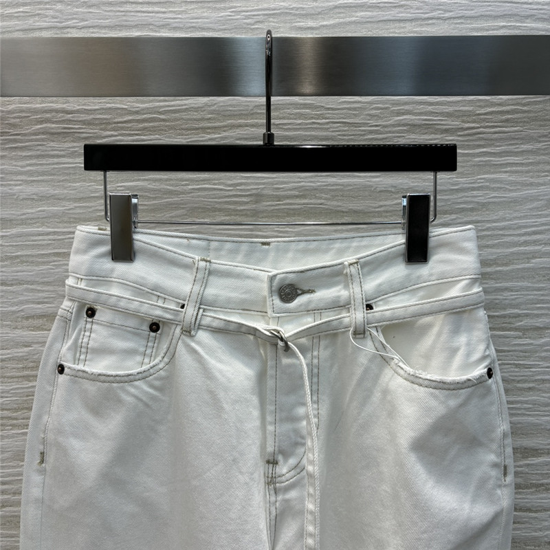 acne studios belted denim straight pants replicas clothes