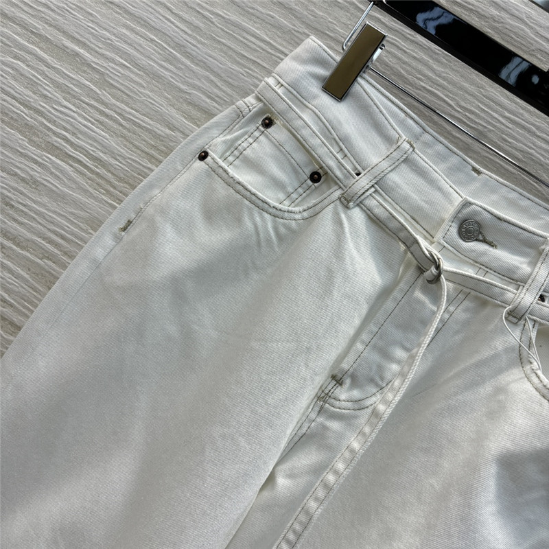 acne studios belted denim straight pants replicas clothes