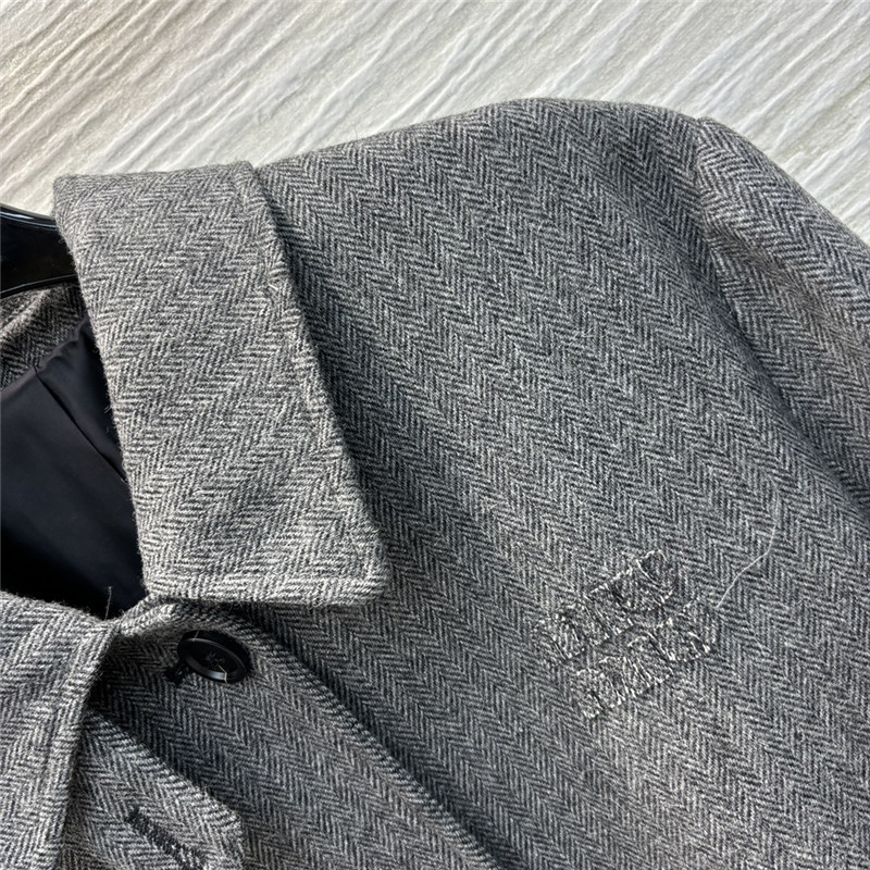 M1um1u herringbone lapel long coat replicas clothes