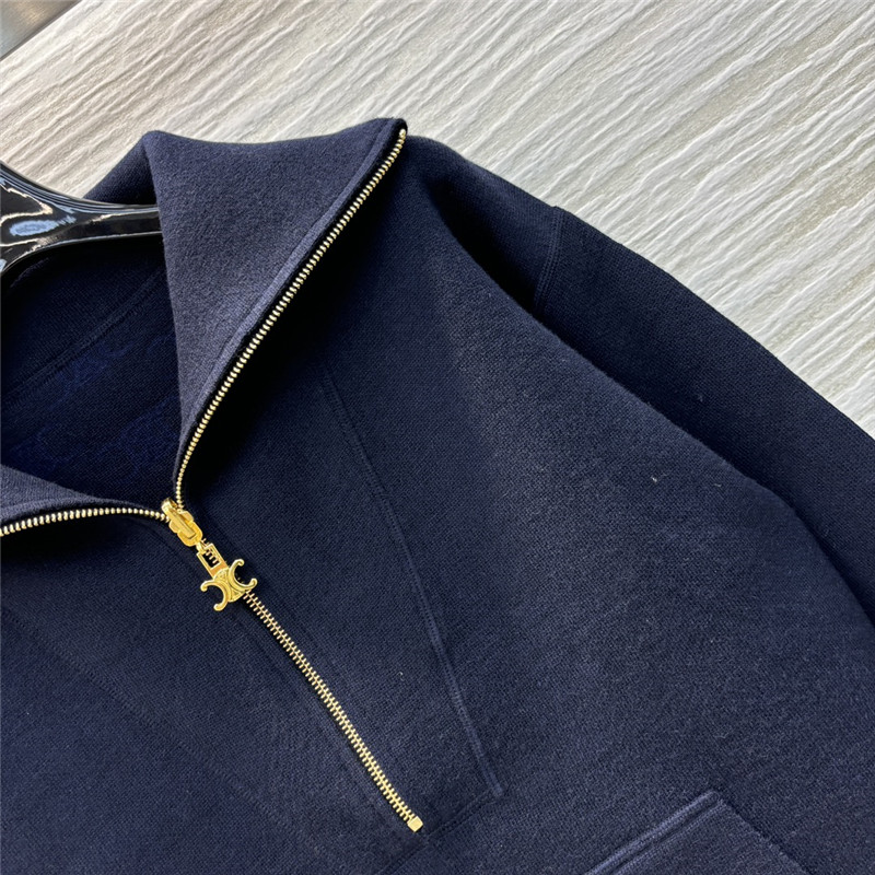 Ce1i*e half zip lapel sweater replica clothing sites