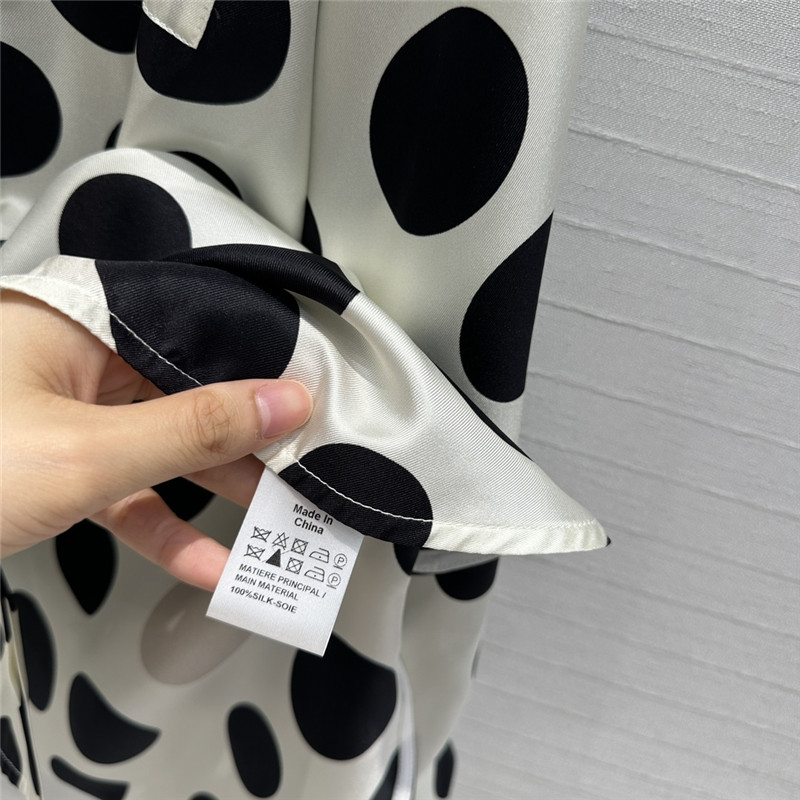 Vanitoo polka dot print silk shirt replica clothes