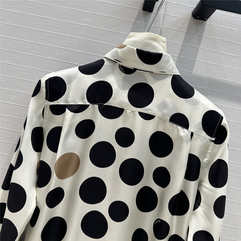 Vanitoo polka dot print silk shirt replica clothes
