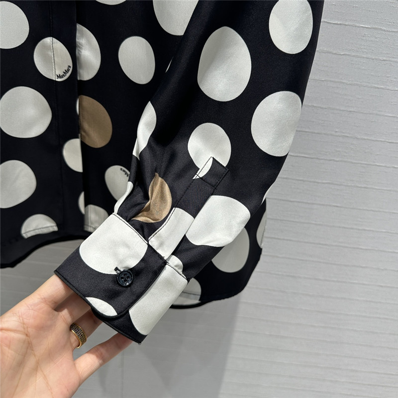 Vanitoo polka dot print silk shirt replica clothes