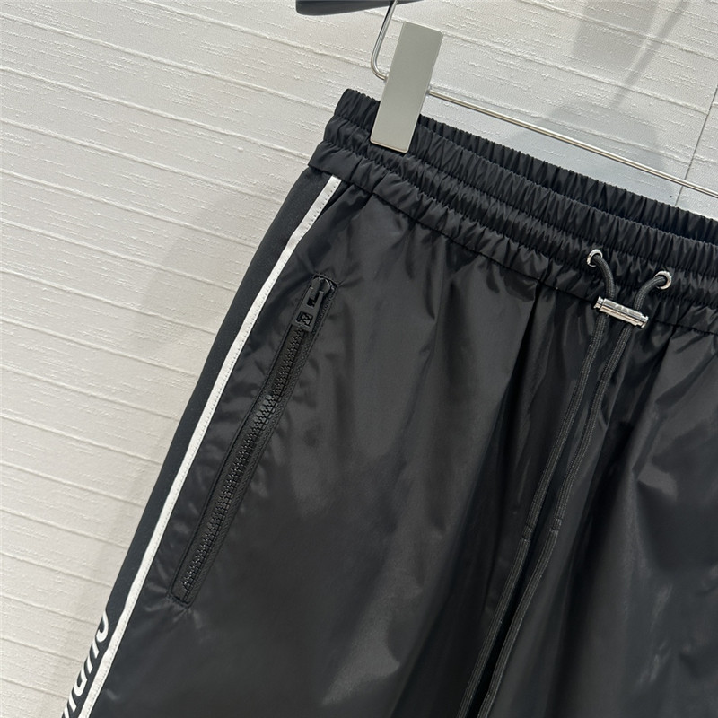 D10r black nylon casual trousers replica designer clothes