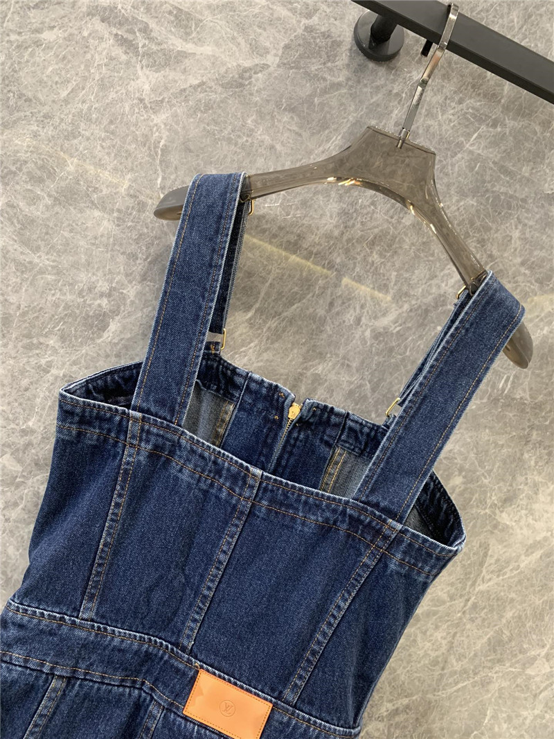 l0vis Vvtt0n lv denim suspender vest dress replica clothes
