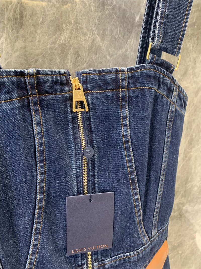 l0vis Vvtt0n lv denim suspender vest dress replica clothes