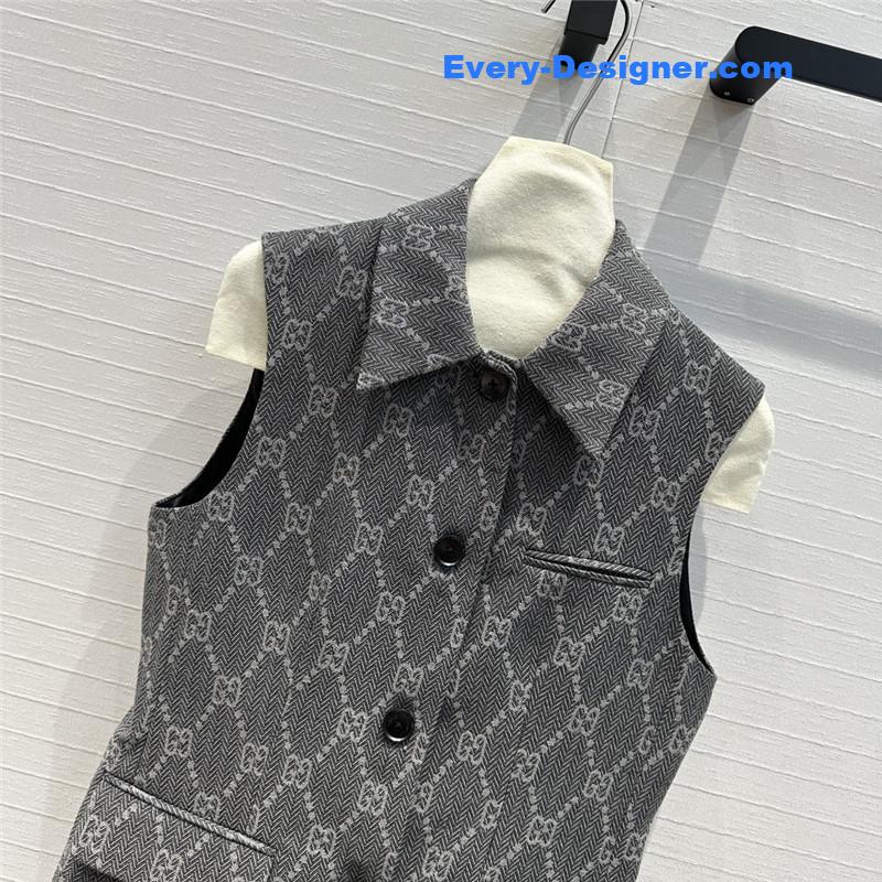 Gvc*1 double g jacquard vest jacket replica d&g clothing