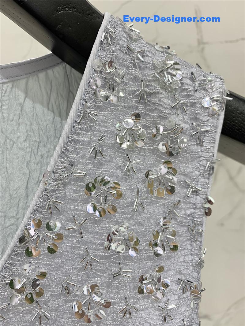 Y51 sequined acetate wrinkled vest set replica d&g clothing