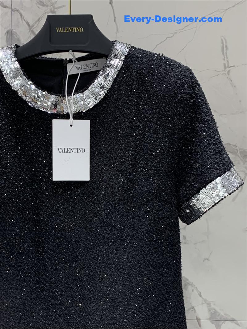 Va1e*ntin0 new sequin dress replica designer clothes