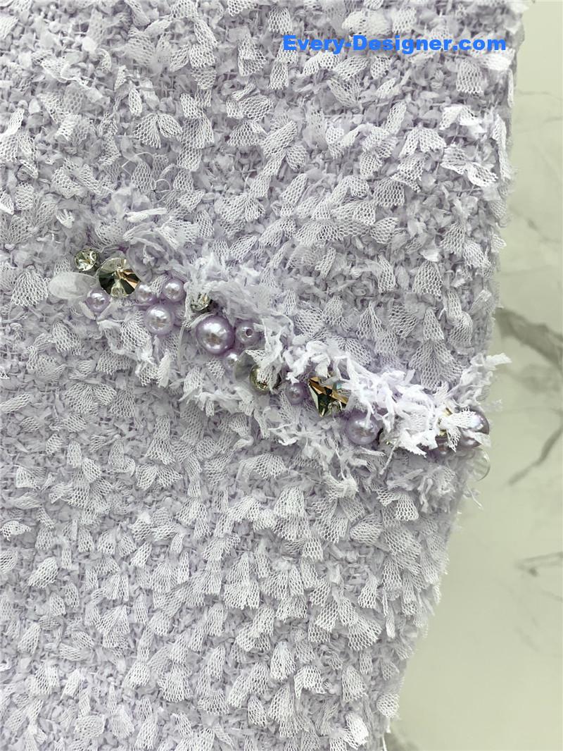 Balmain light purple woolen suit cheap replica designer clothes