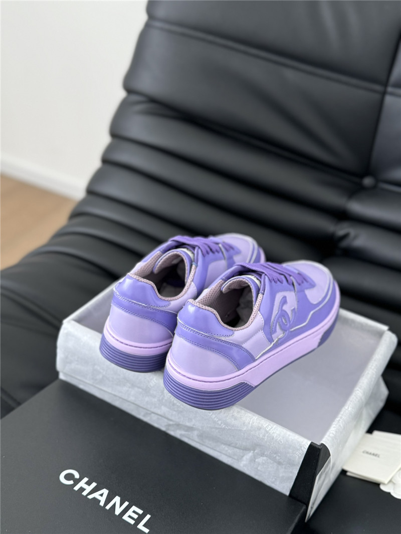 Ch**el purple logo low top sneakers