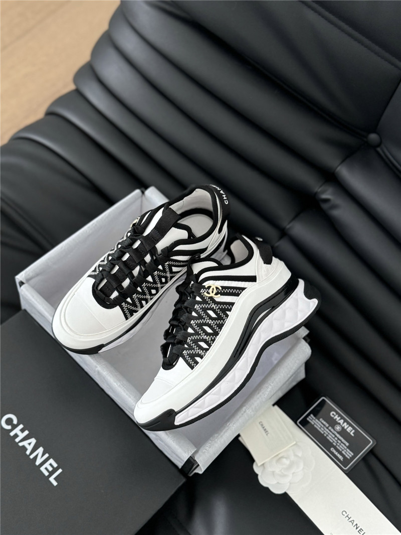Ch**el logo suede calfskin sneakers