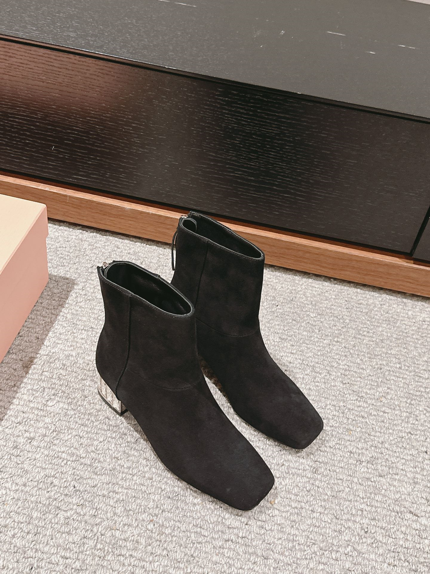 Miu Miu Women’s Black Suede Ankle Boots