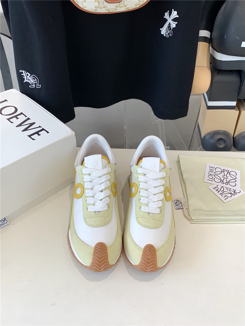 L0ew* flow runner sneakers yellow white