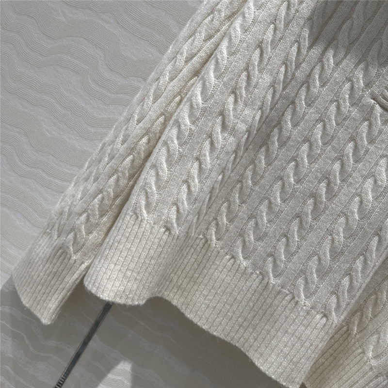 BC lapel cable knit cashmere sweater replica designer clothes