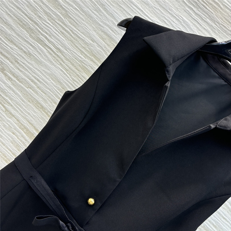 D10r bow lapel sleeveless dress replica clothing sites
