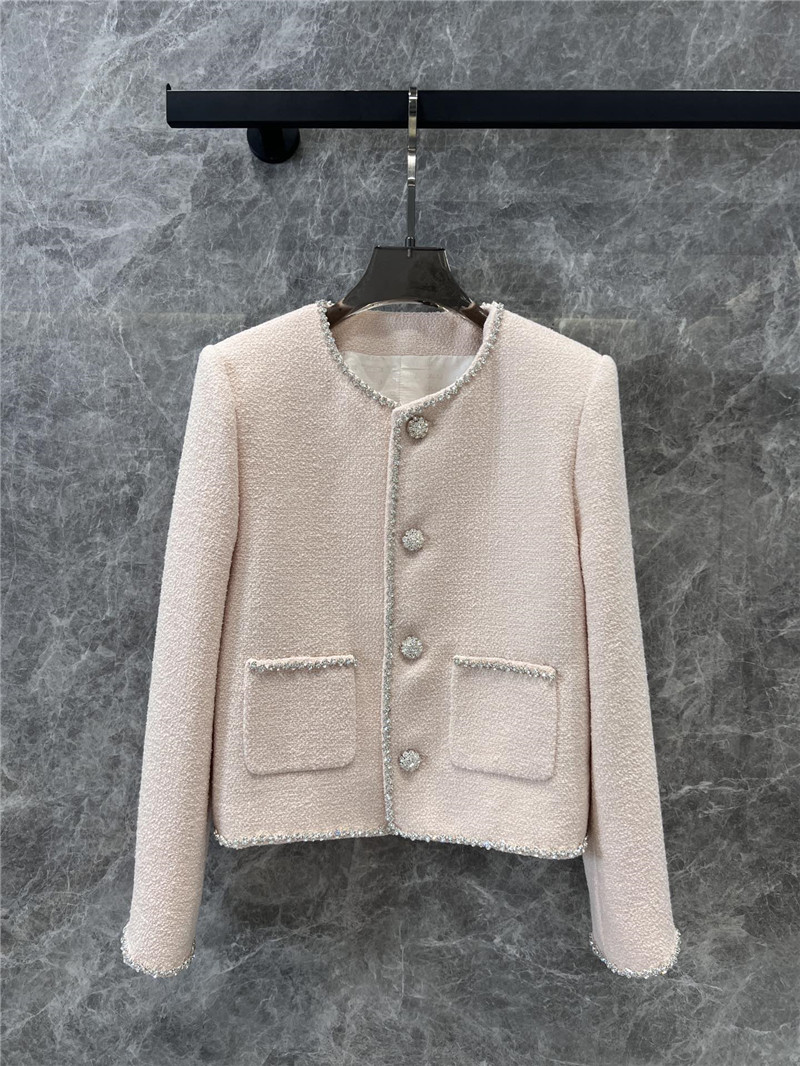 Ce1i*e round collar buttoned small coat replica clothing sites