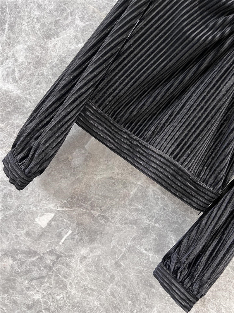 Y51 pleated velvet striped top replica clothing sites