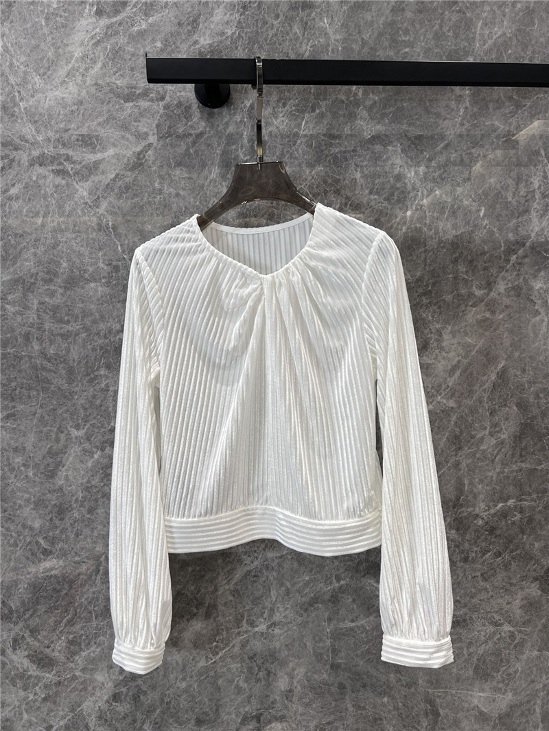 Y51 pleated velvet striped top replica clothing sites