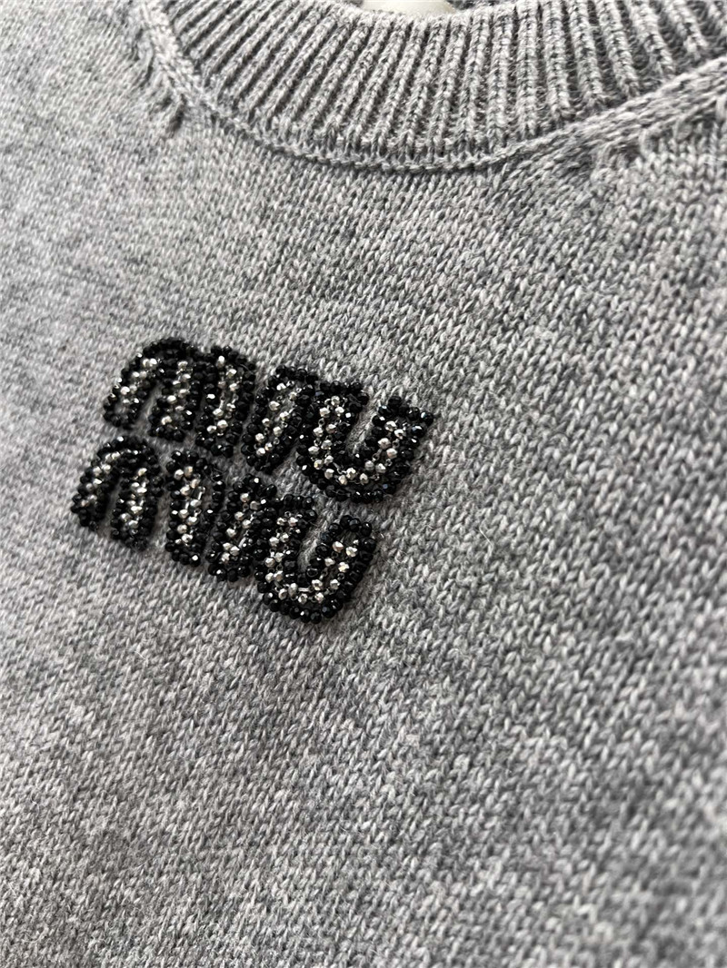 M1um1u short knitted sweater replica d&g clothing
