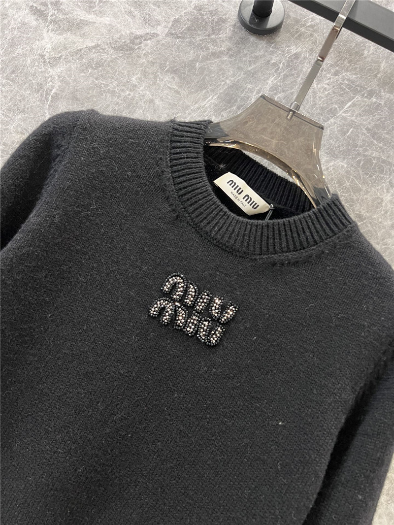 M1um1u short knitted sweater replica d&g clothing