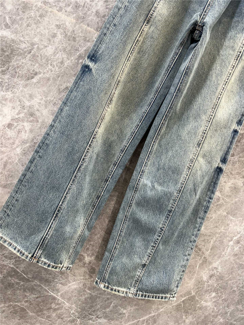 Ce1i*e logo micro waistband denim trousers replica clothes