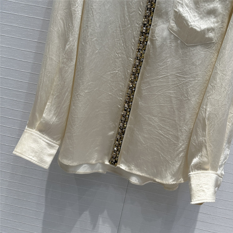 pra*a beaded D1am0nd collar shirt replica clothing sites