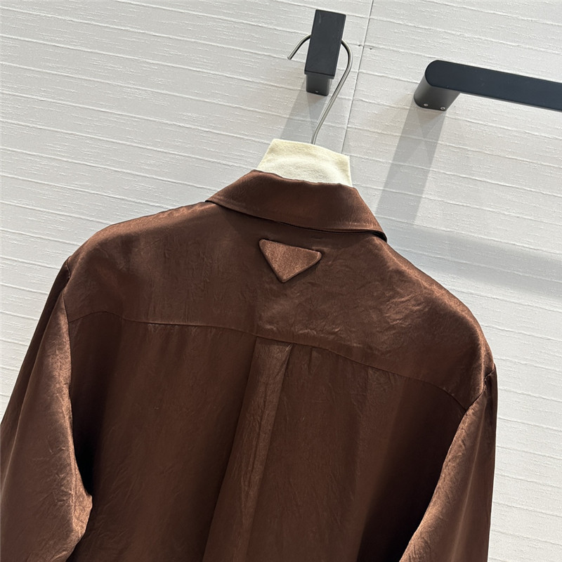 pra*a beaded D1am0nd collar shirt replica clothing sites