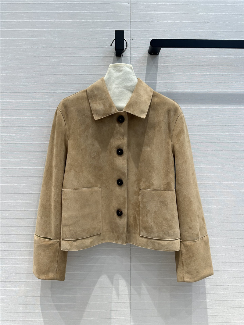 L0ew* lapel jacket genuine leather coat replica d&g clothing