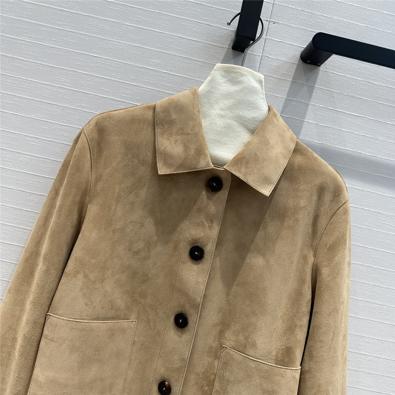 L0ew* lapel jacket genuine leather coat replica d&g clothing