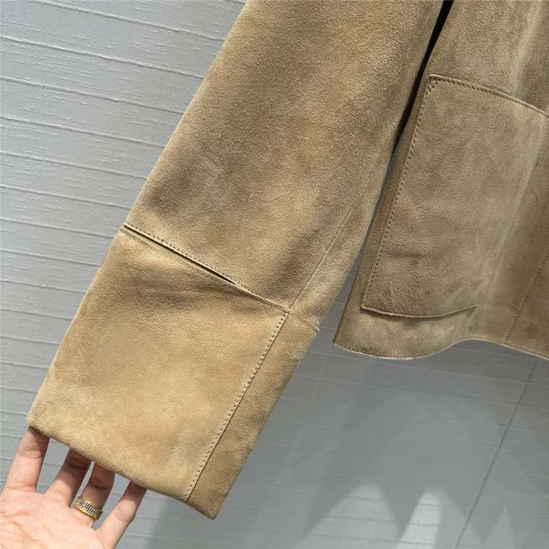 L0ew* lapel jacket genuine leather coat replica d&g clothing