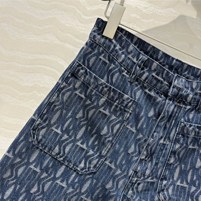 D10r mid-rise double pocket denim straight pants replica clothing