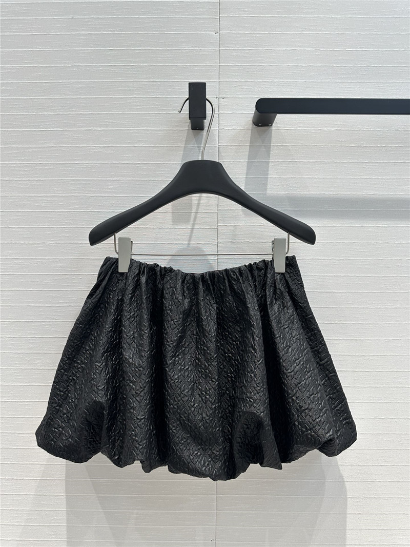 Pra*a pleated seersucker bud short skirt replica clothes